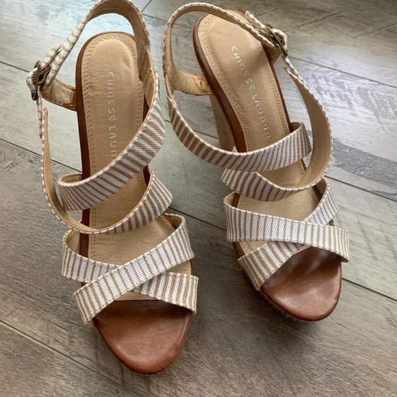 Chinese Laundry 5” cork wedge heels - size 8 - Picture 3 of 16